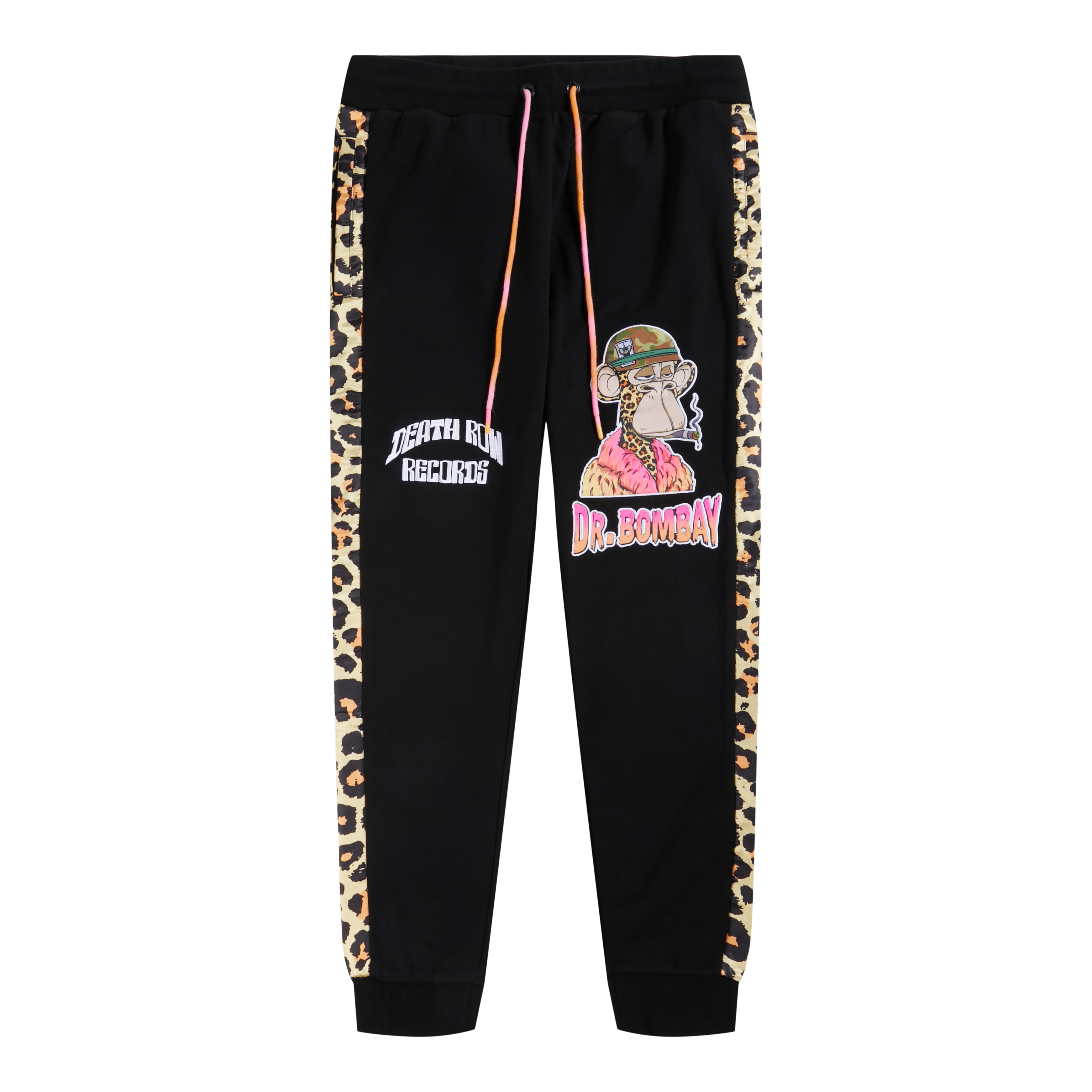 Dr. Bombay Embroidered Leopard Joggers