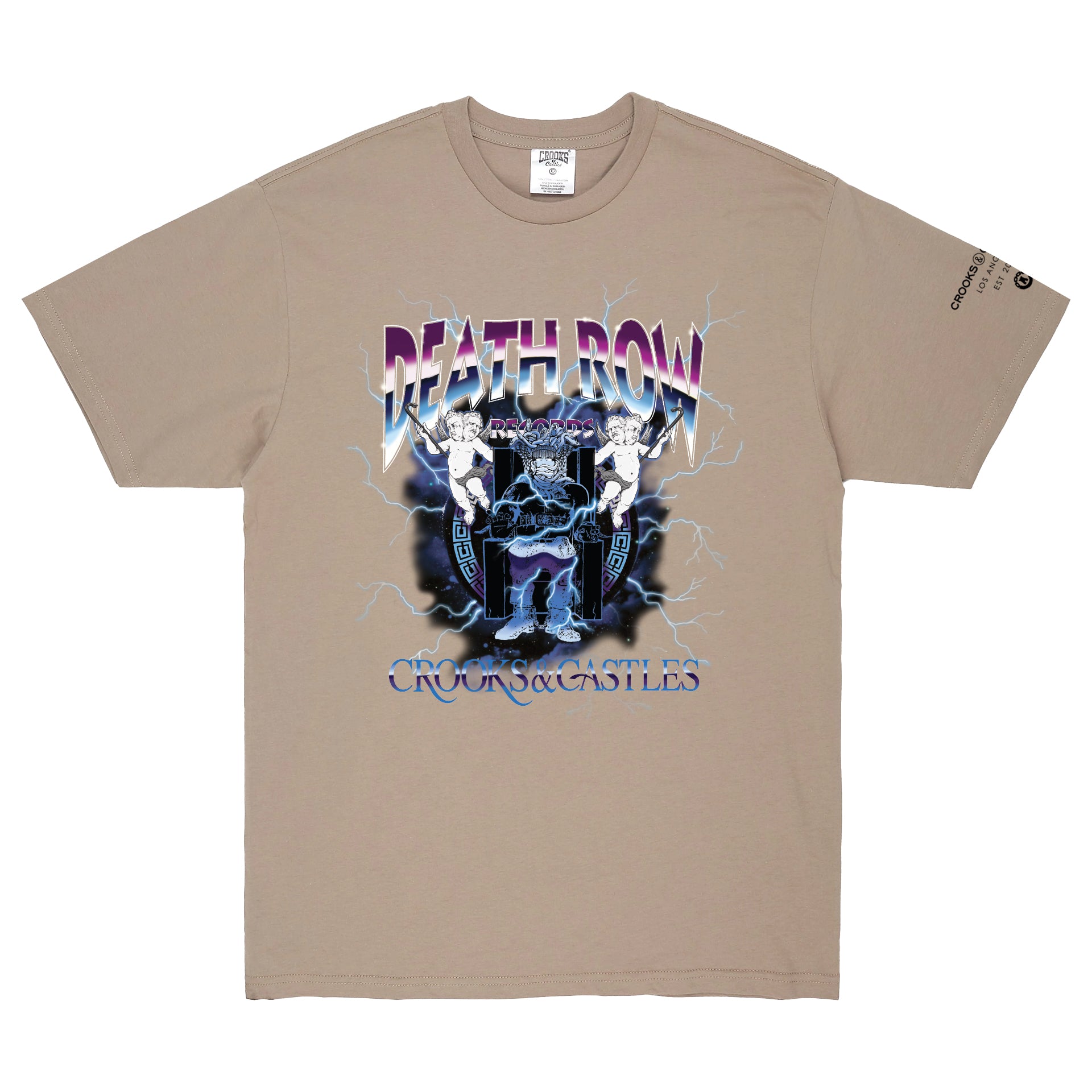 Death Row x Crooks Angel Tee in Tan