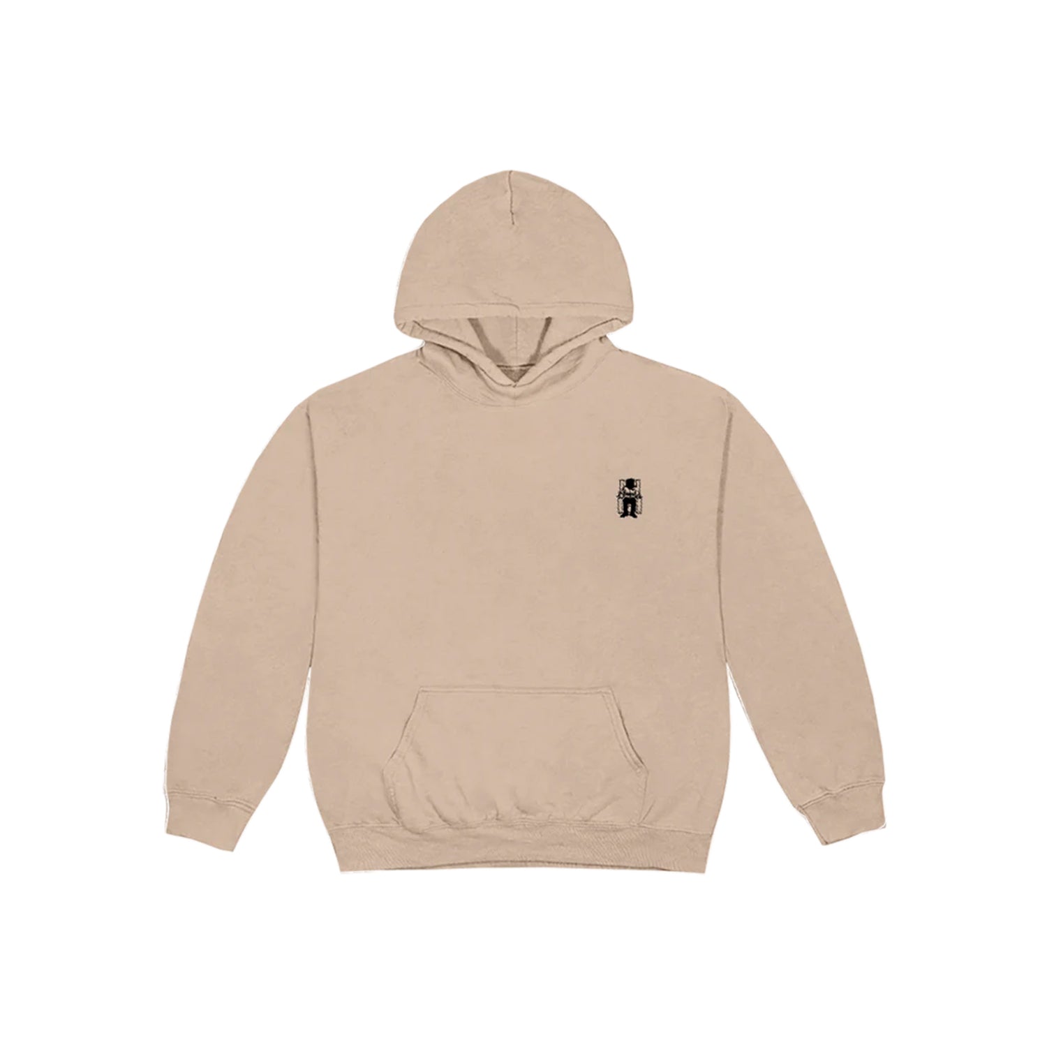 Death Row Embroidered Logo Cream Pullover Hoodie