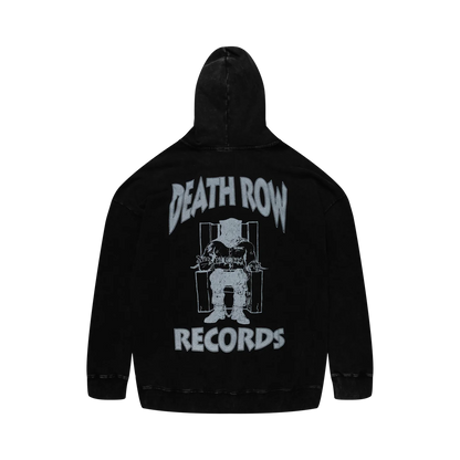 Death Row Core Acid Wash Hoodie