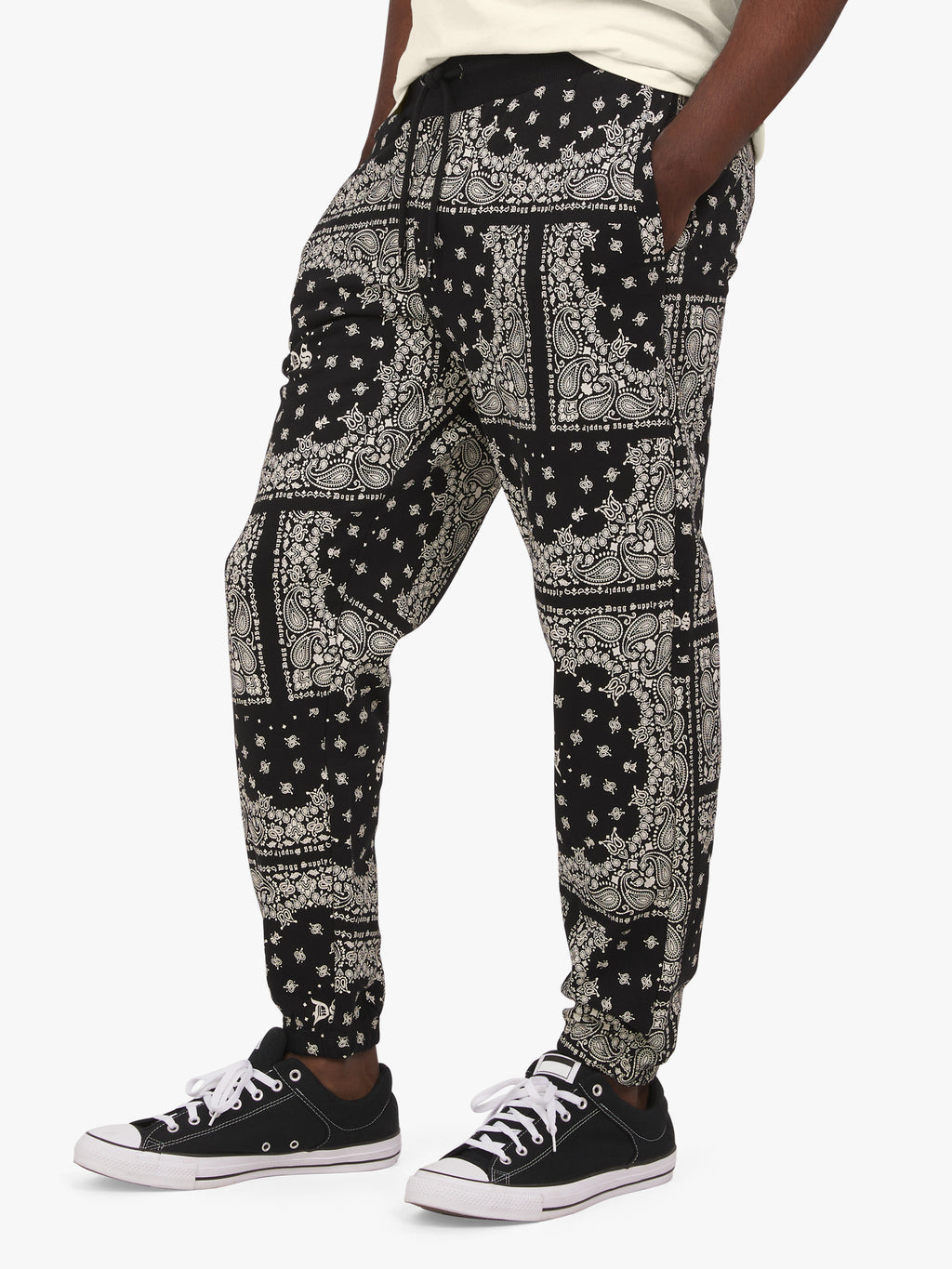 Dogg Supply by Snoop Dogg All Gender Bandana Print Sweatpants (Black)