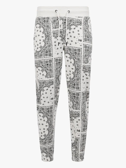 Dogg Supply by Snoop Dogg All Gender Bandana Print Sweatpants (White)