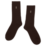Death Row Records Embroidered Logo Brown Socks