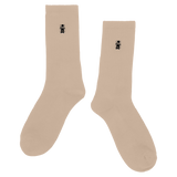 Death Row Records Embroidered Logo Cream Socks