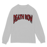 Death Row Records Text Logo White Long Sleeve Tee