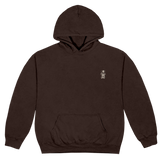 Death Row Embroidered Logo Brown Pullover Hoodie