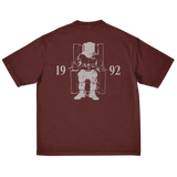 Death Row Records Burgundy Text Logo Tee