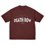 Death Row Records Burgundy Text Logo Tee