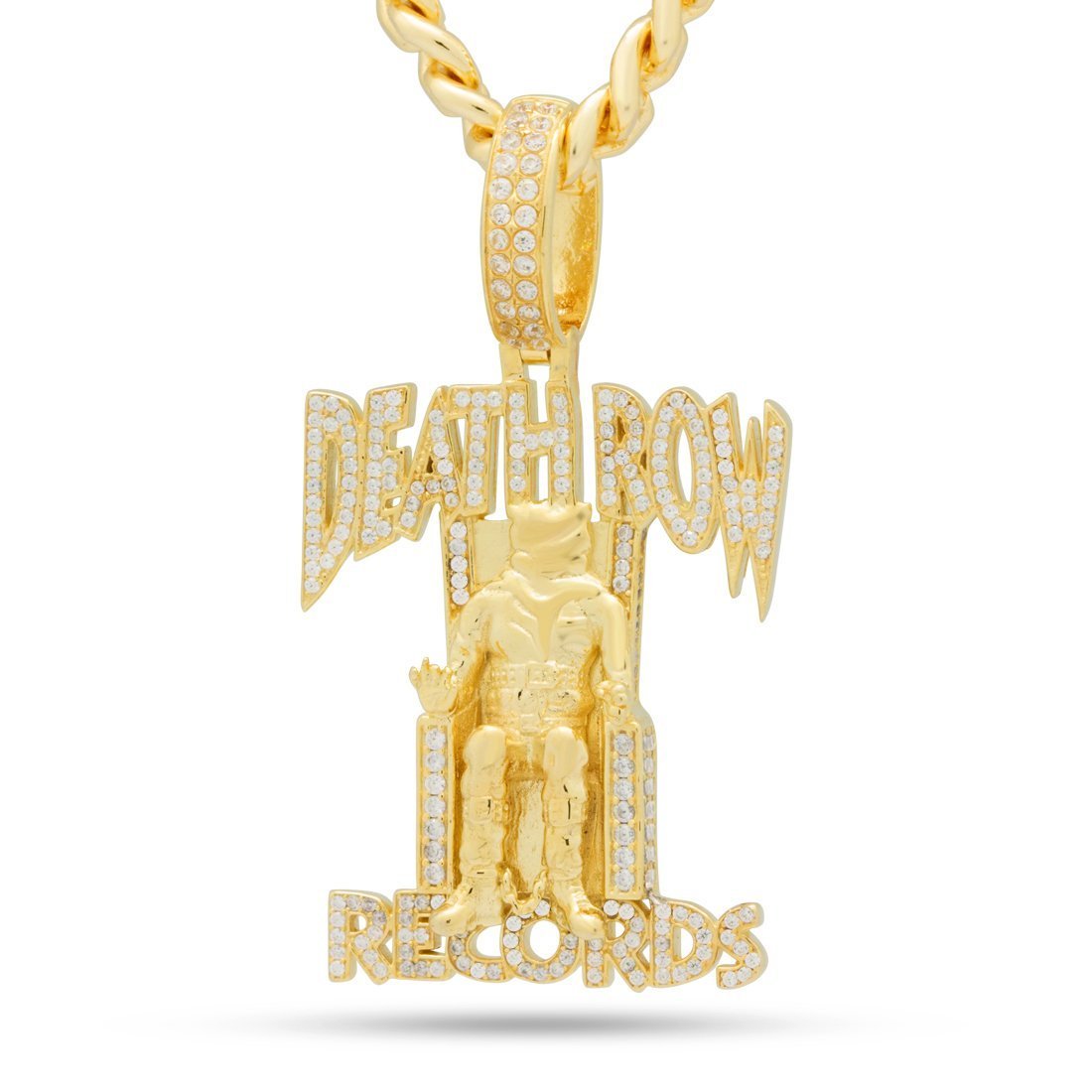 Death Row Records x King Ice - Iced Logo Necklace