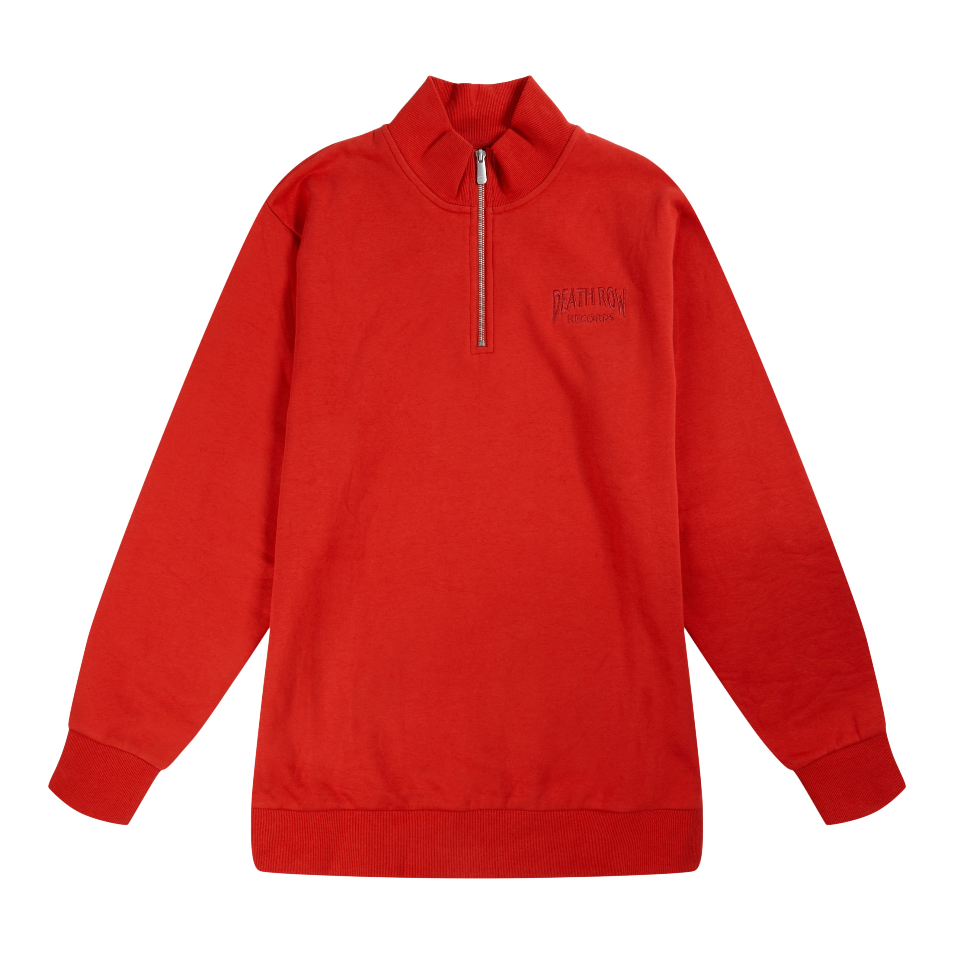 Death Row Embroidered Half Zip Fleece Sweatshirt