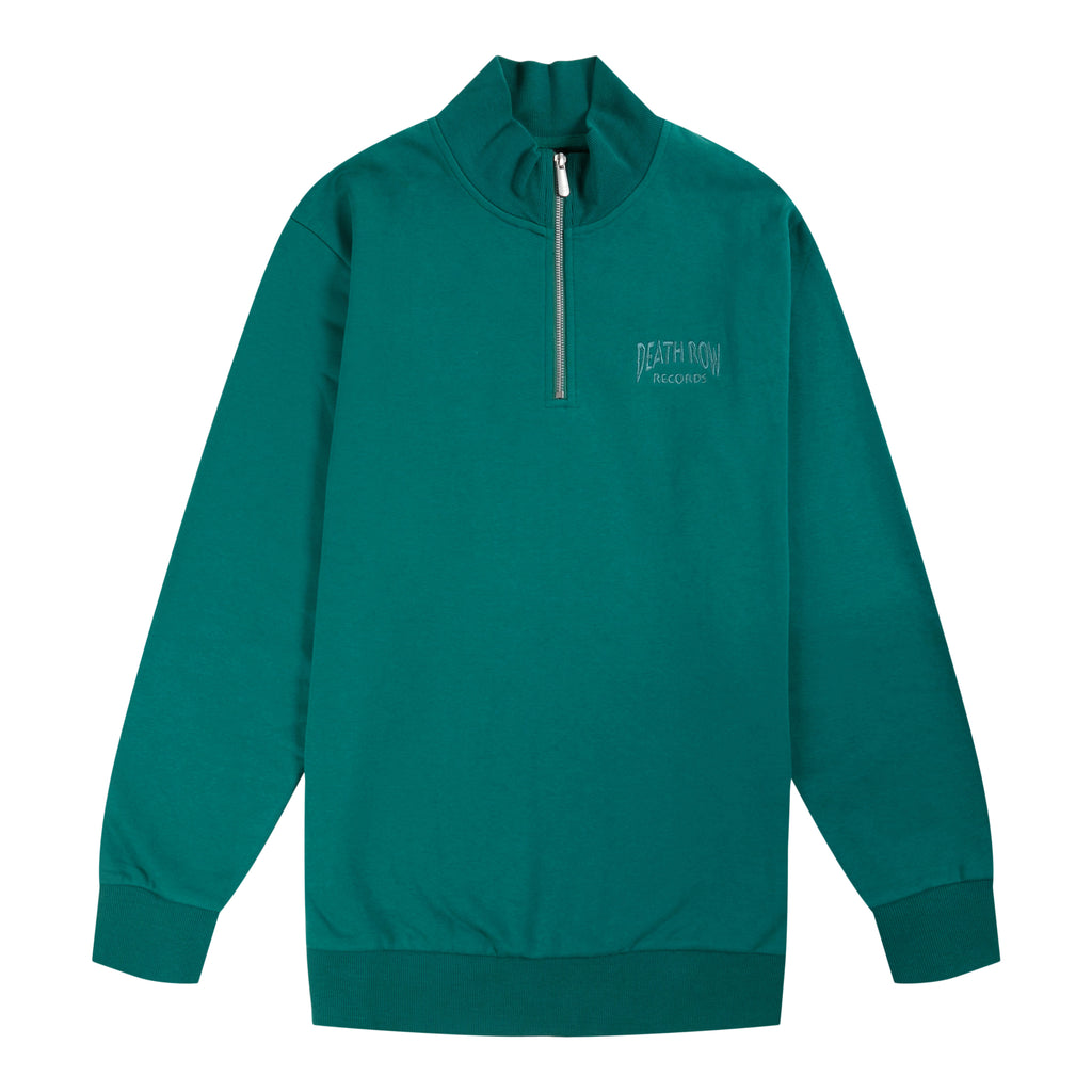 Death Row Embroidered Quarter Zip Fleece Sweatshirt