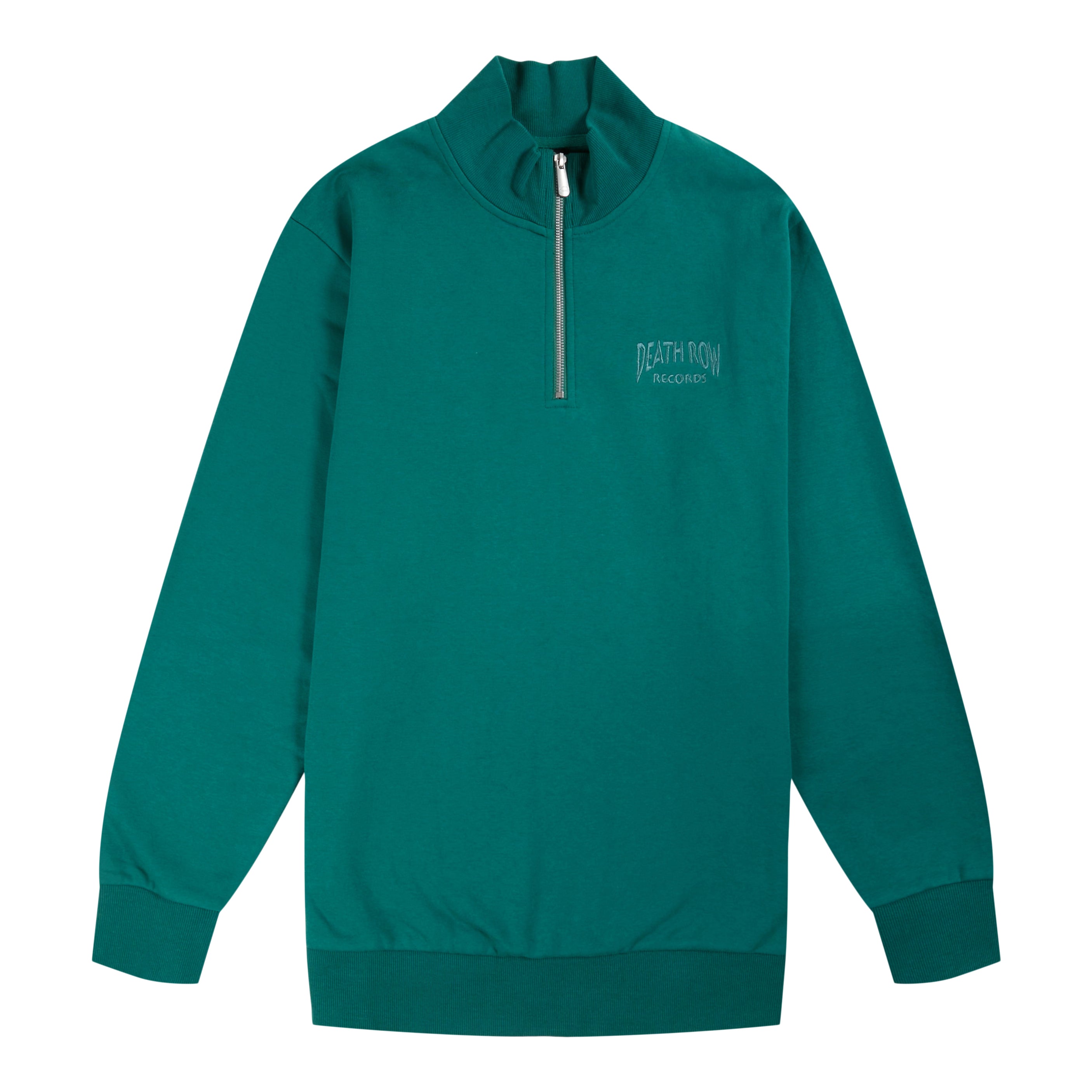 Death Row Embroidered Quarter Zip Fleece Sweatshirt