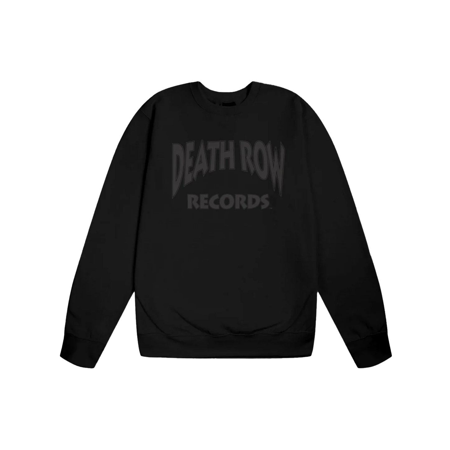 Death Row Core Logo Tonal Embroidered Crewneck Black