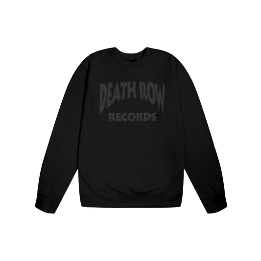 Death Row Core Logo Tonal Embroidered Crewneck Black