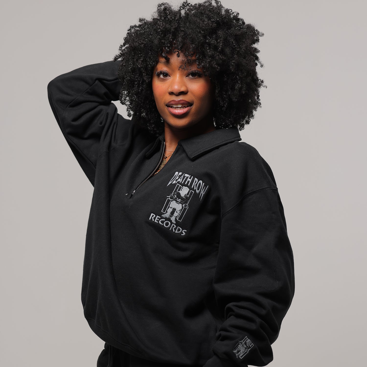 Death Row Chair Embroidered Quarter Zip