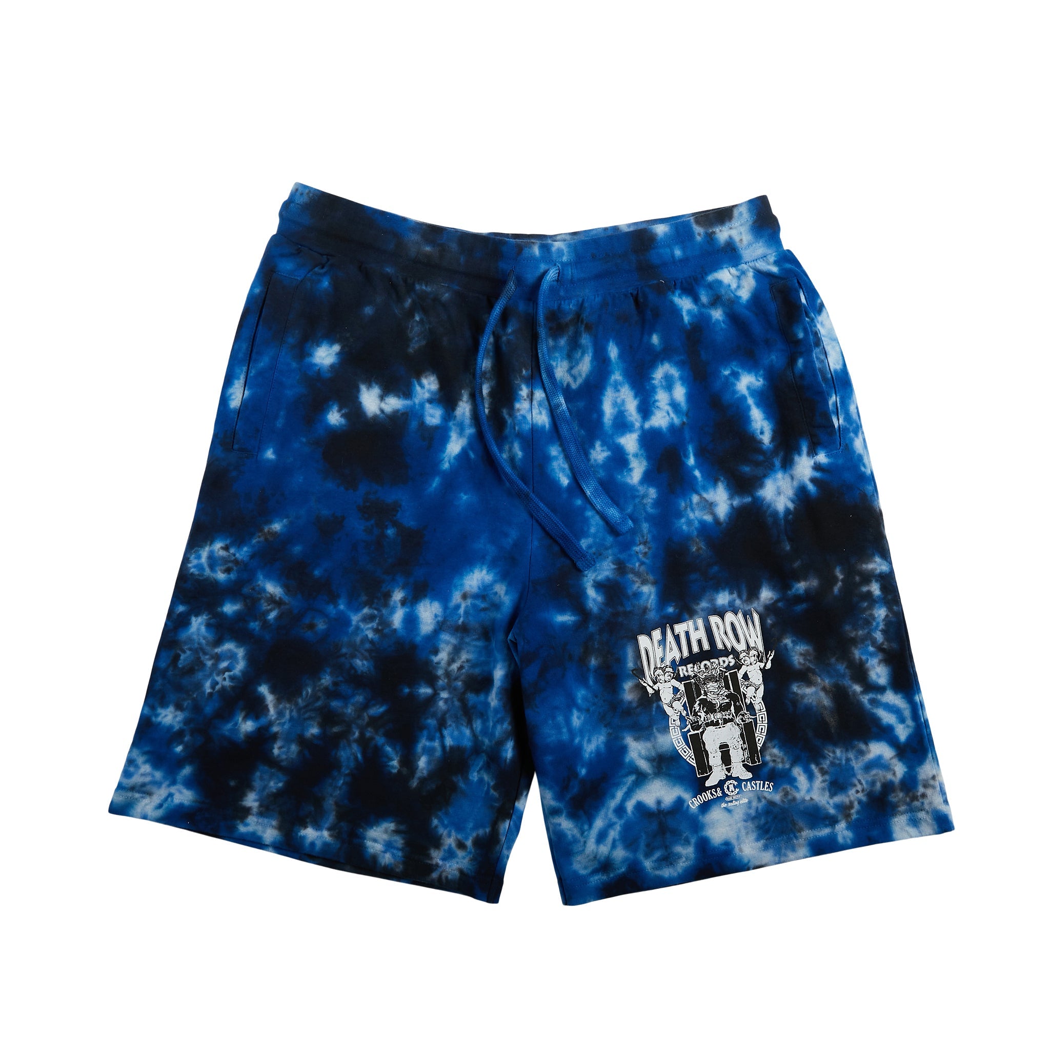 Death Row x Crooks Blue Tie Dye Shorts