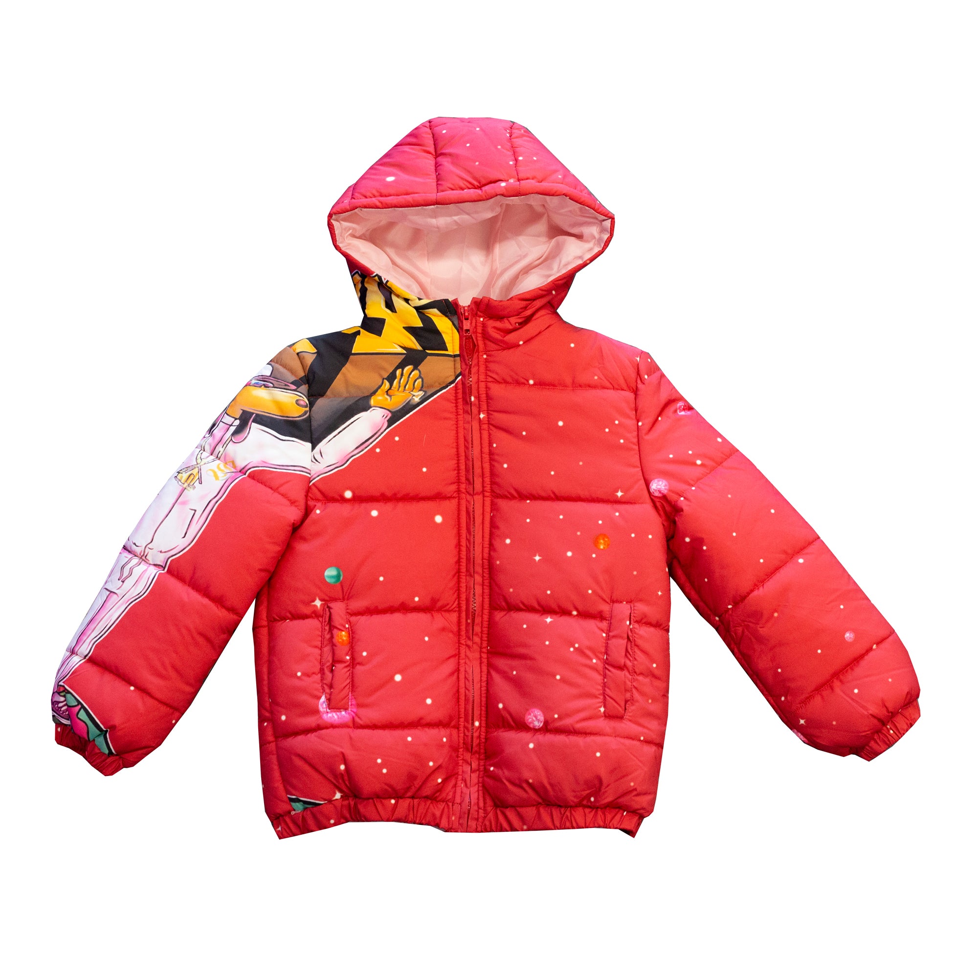 Kids Red Puffer Jacket