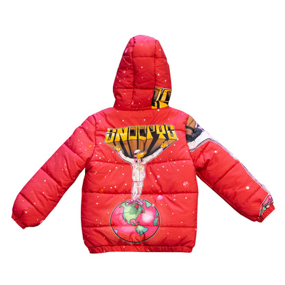 Kids Red Puffer Jacket