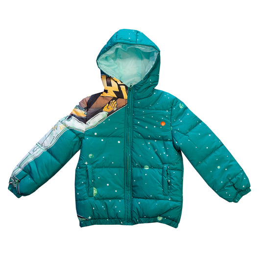 Kids Green Puffer Jacket